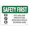 Signmission OSHA, Eye And Ear Protection Required W/ Symbol, 18in X 12in Rigid Plastic, OS-SF-P-1218-L-10590 OS-SF-P-1218-L-10590 - alternate 1